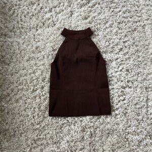 Cuts Clothing Ribbed High Neck Tank Top